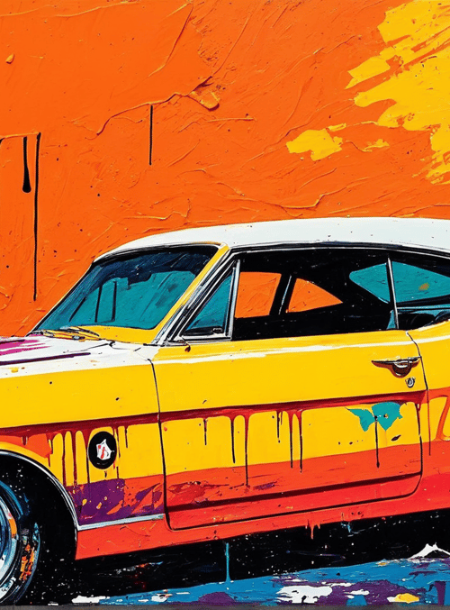 car, painting, wallpaper