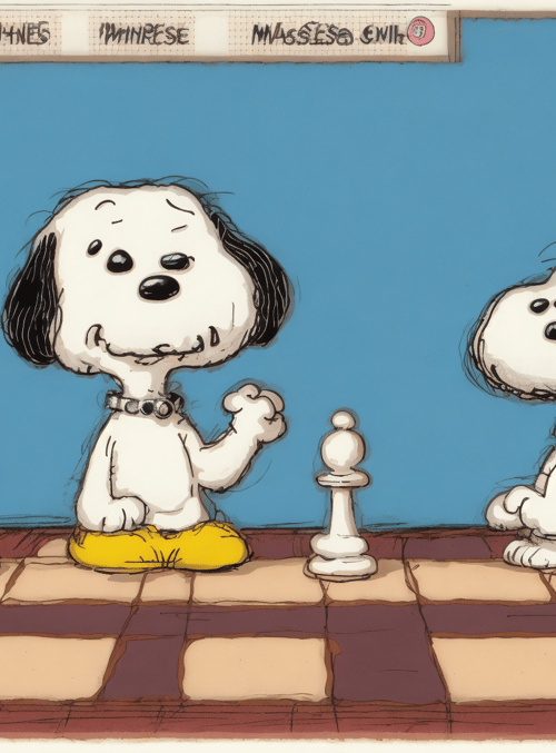 snoopy, chess pieces, dog