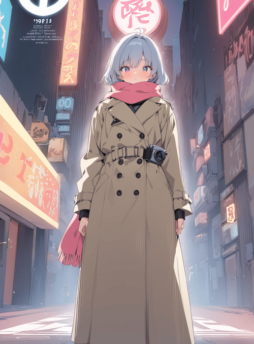 girl, anime, street
