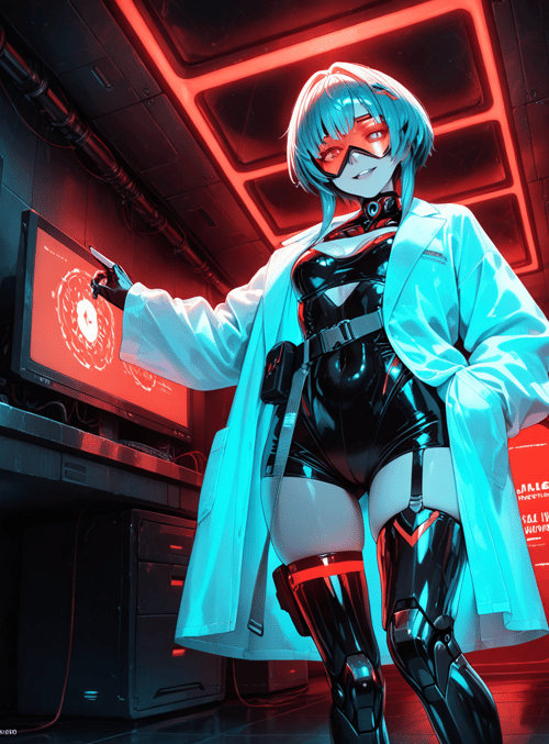 cybernetic scientist, lab technician