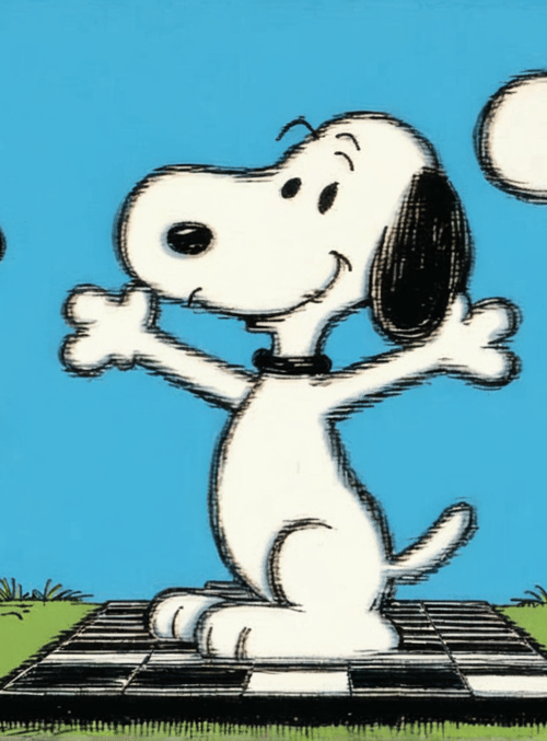 snoopy, dogs, chessboard