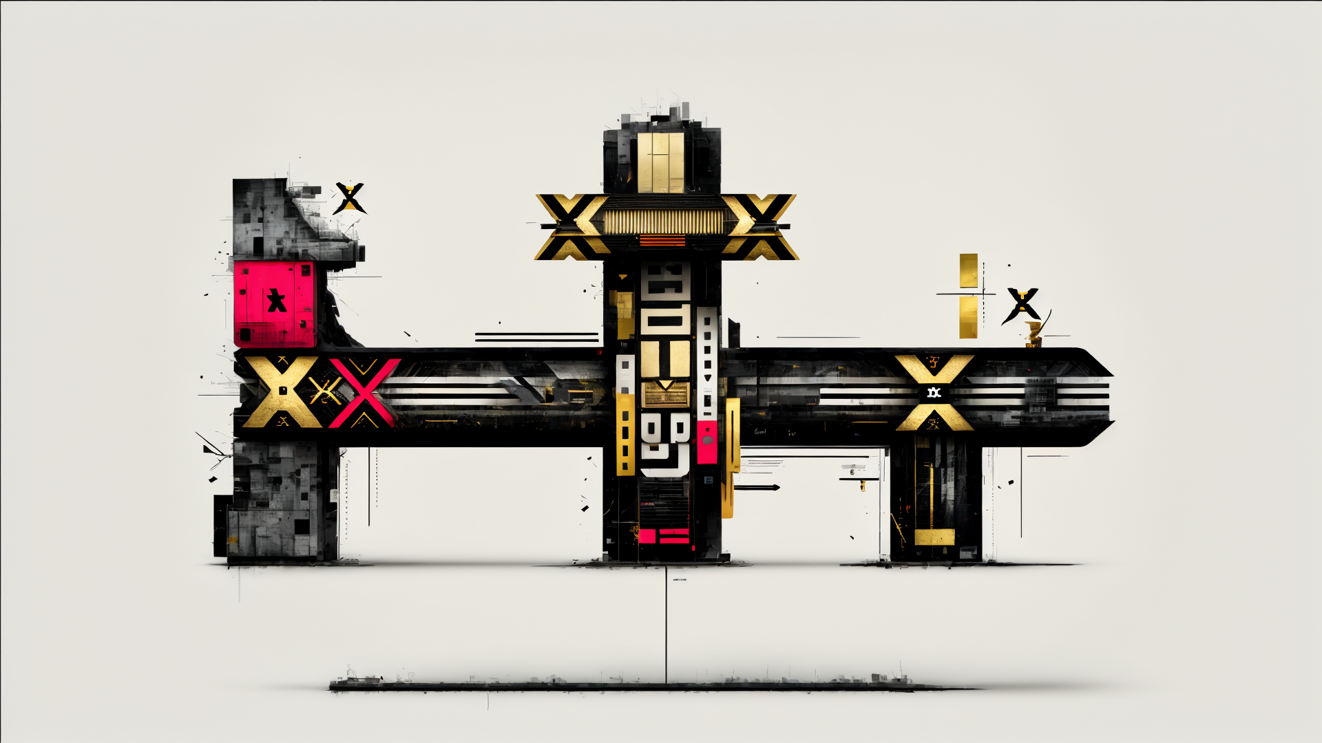 AI generated wallpaper featuring building, structure, architecture, design