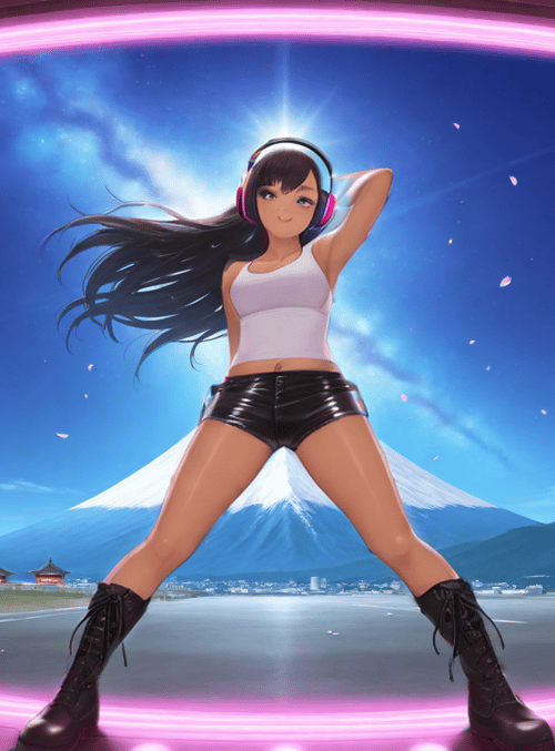 girl, anime, mountain