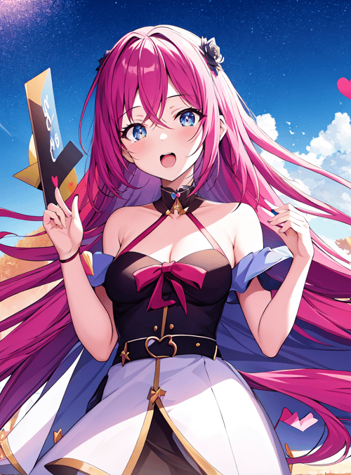 anime girl, heart, sword