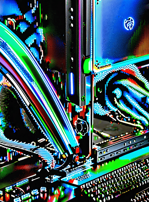 computer, graphics card, keyboard, motherboard, rgb, cooling fan, case