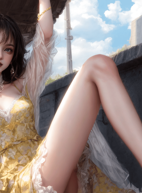 woman, dress, city
