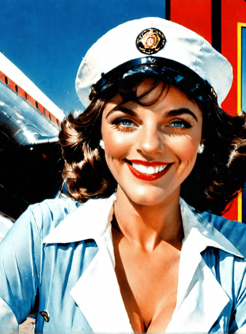 flight attendant, airplane, cocktail, woman, hat, marriage