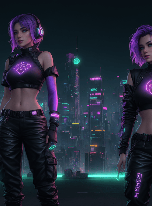 women, cyberpunk, futuristic
