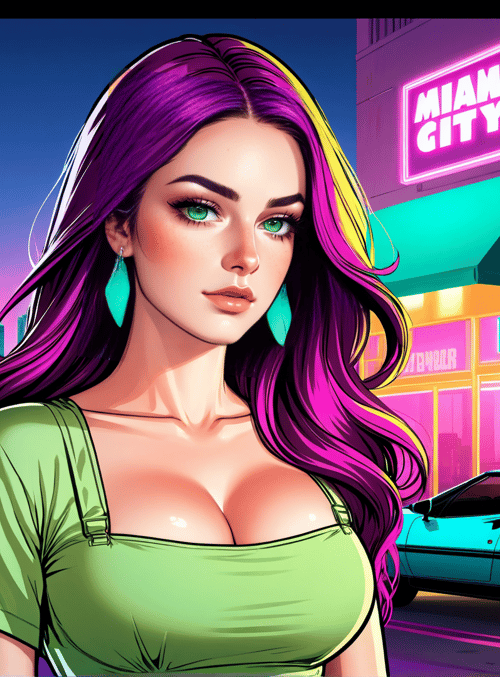woman, cars, city