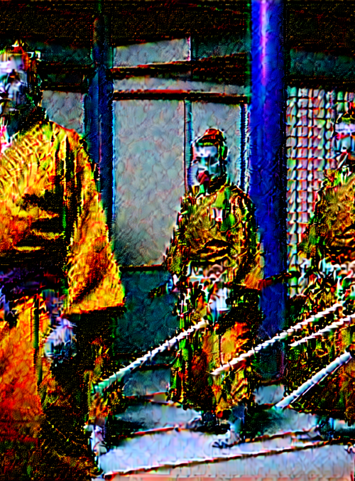 Noh actors, Traditional Japanese, Masks, Robes, Stage, Performers, Theatre