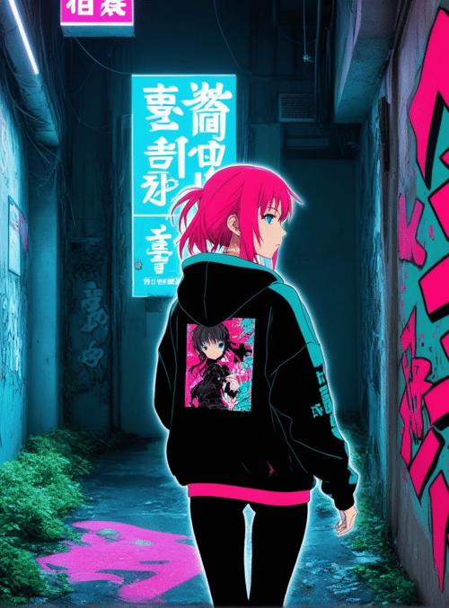 girl, alley, graffiti