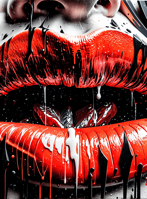 lips, face, butterfly