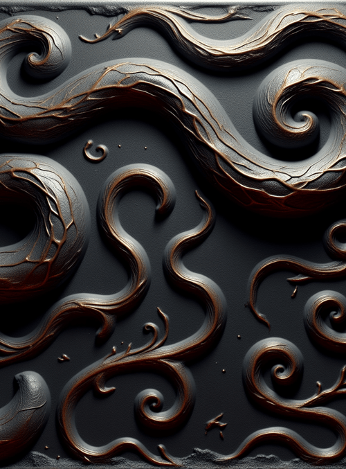 scrolls, whirls, swirls
