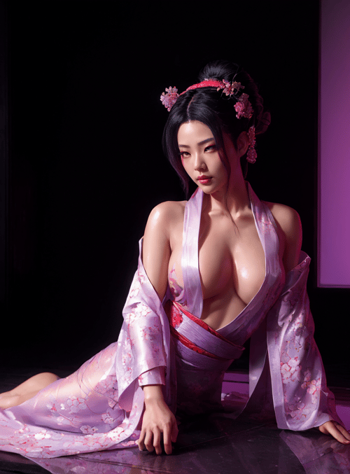 geisha, woman, kimono