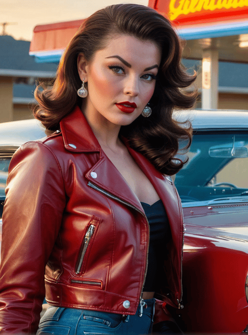 woman, car