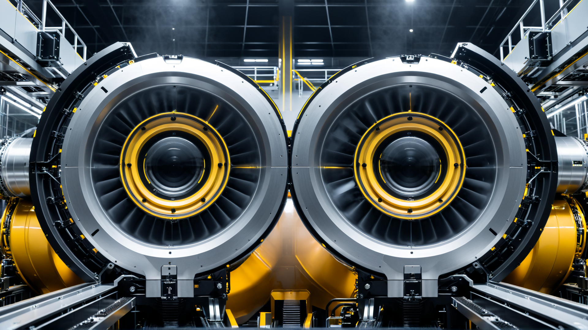 AI generated wallpaper featuring jet engine, aircraft engine, turbofan