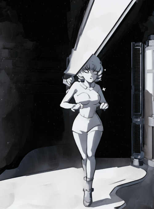 woman, mechanical, structure