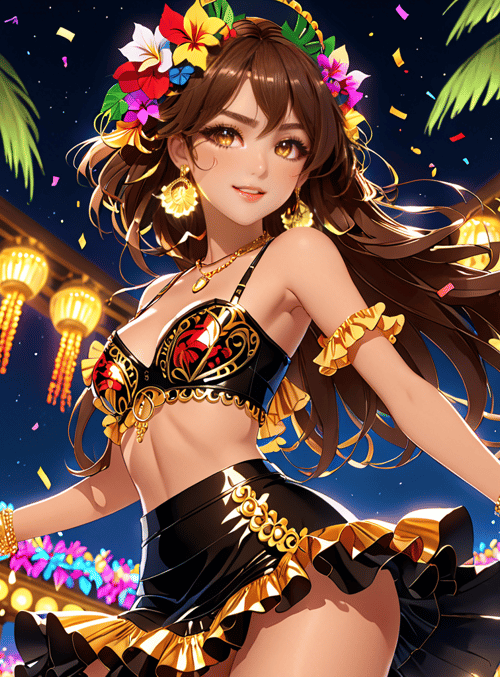 woman, dancer, lantern