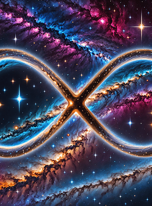 infinity symbol, galaxy, nebula