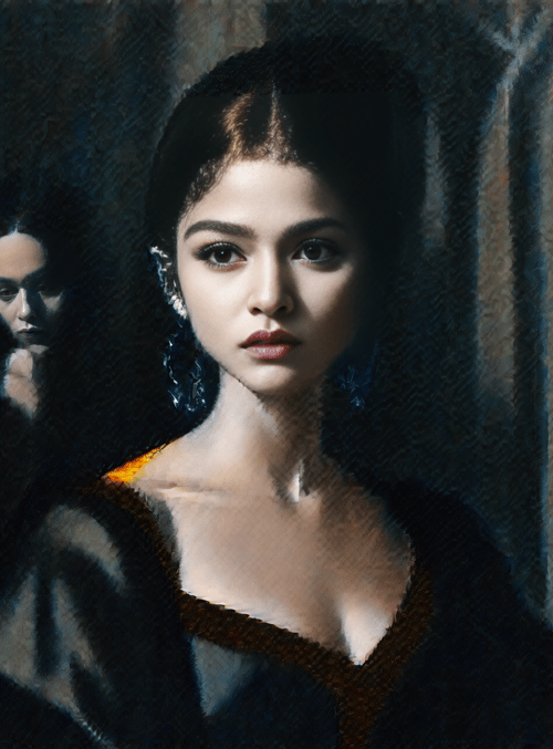 woman, portrait, reflection