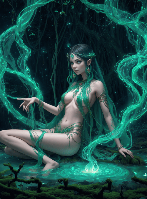 nature spirit, femme fatale, forest goddess