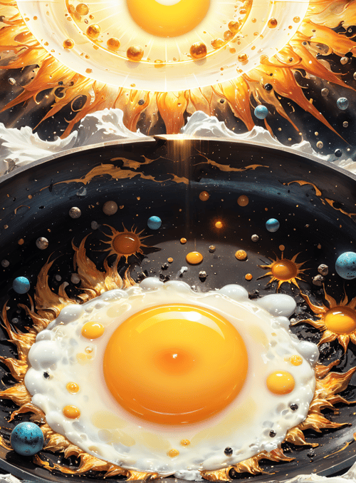 egg, universe, pan