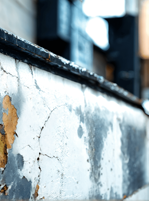 wall, concrete, rust
