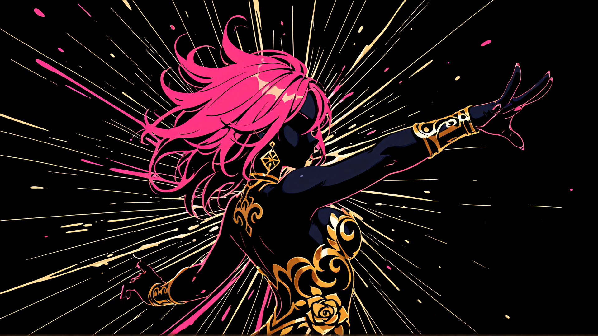 AI generated wallpaper featuring character, goddess, anime