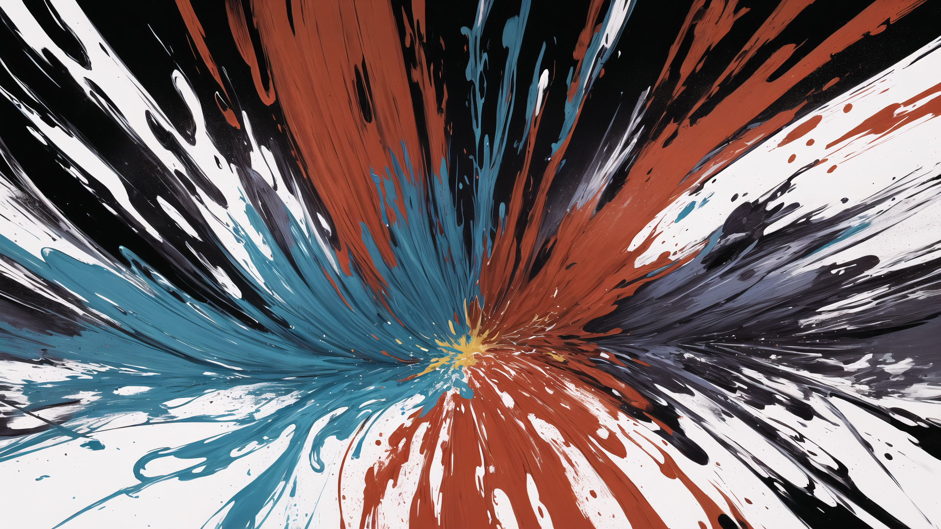 AI generated wallpaper featuring explosion, paint, splatter