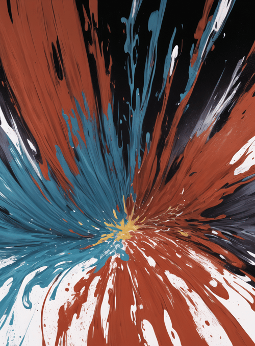 explosion, paint, splatter