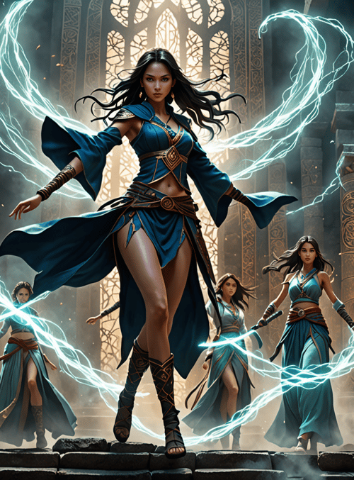 women, warriors, magicians
