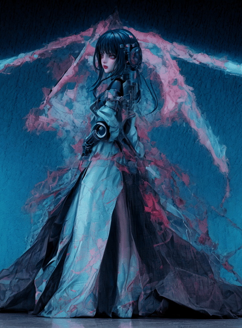anime girl, cyberpunk, futuristic