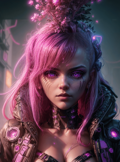 cyborg, woman, futuristic