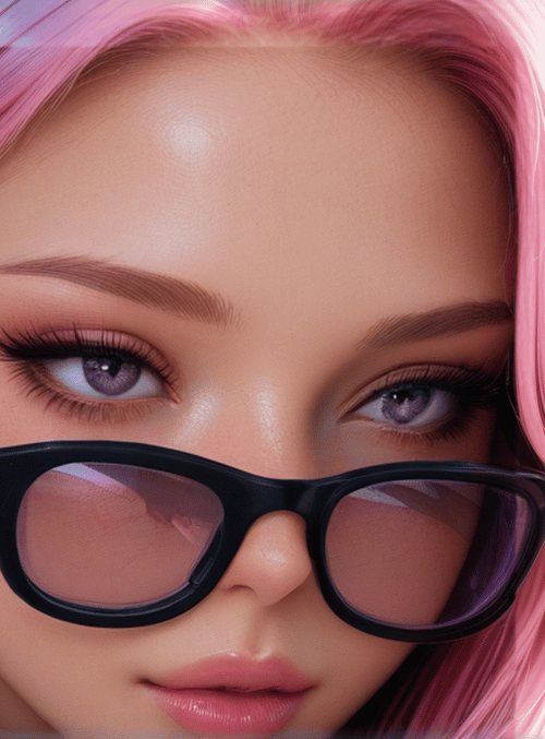 woman, hair, glasses