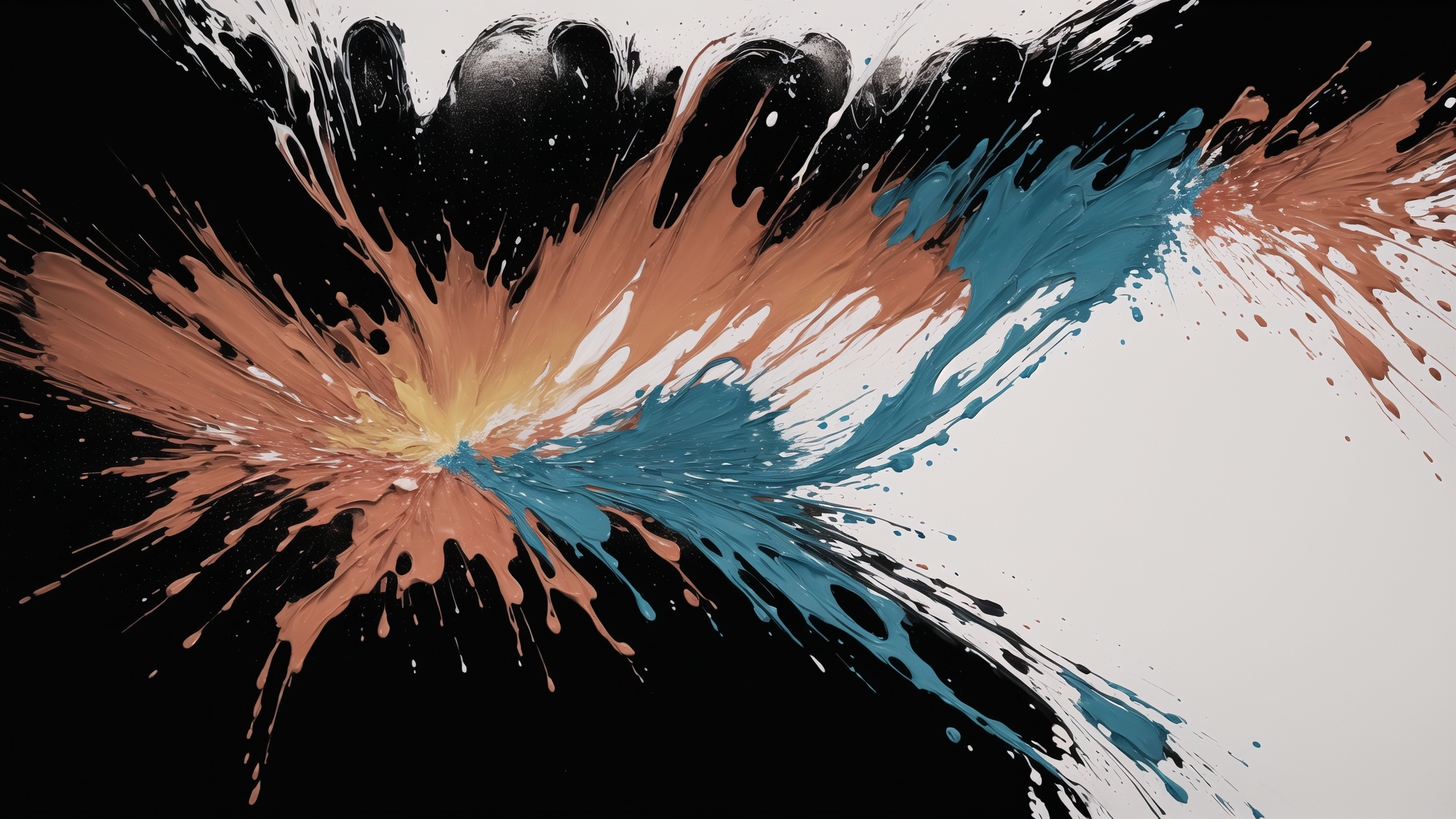 AI generated wallpaper featuring ink, splatter, paint