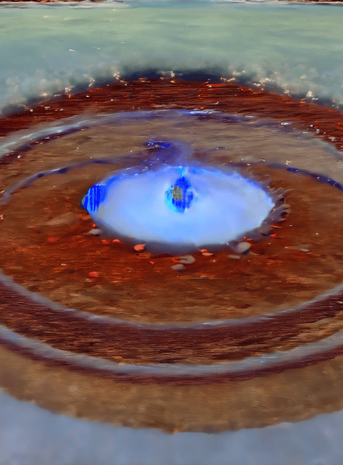 ice, water, circle