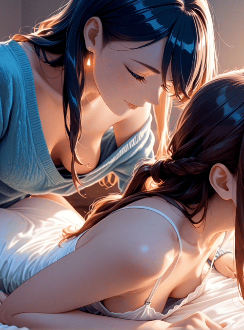 women, bedroom, candles