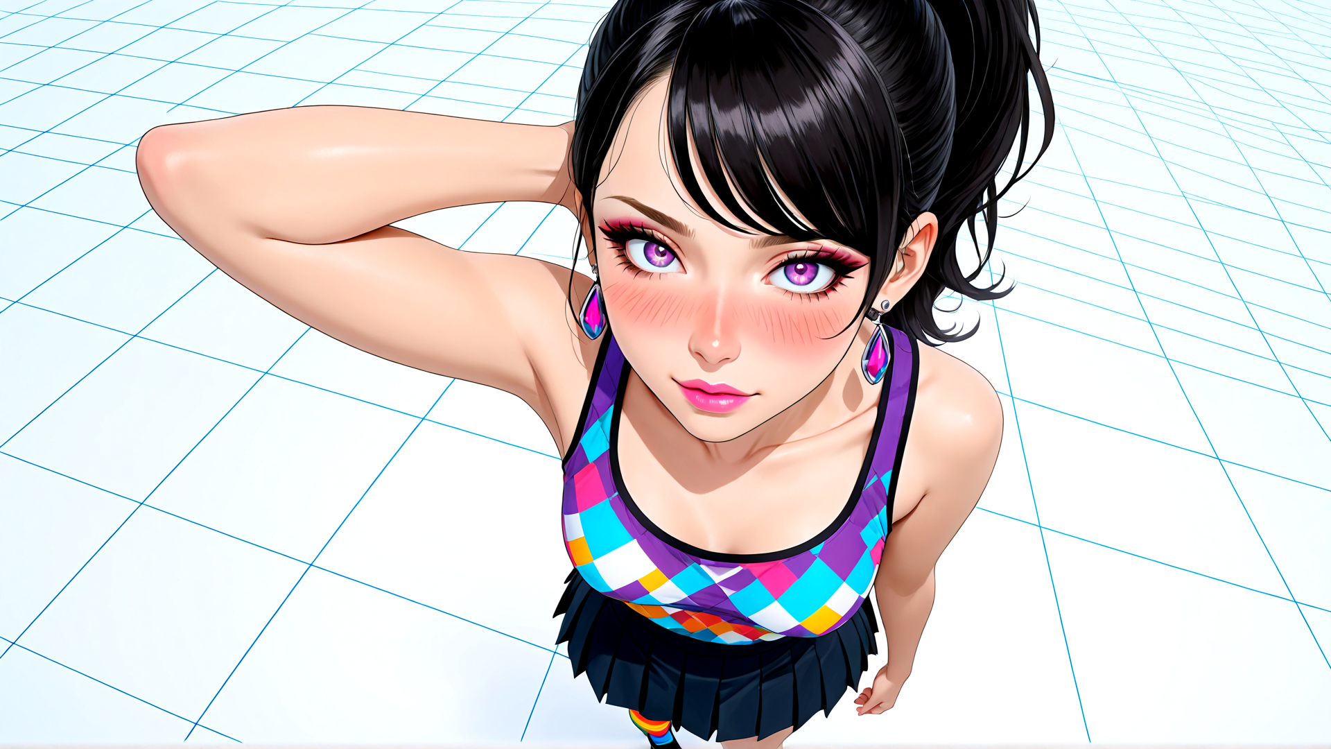 AI generated wallpaper featuring woman, girl, model