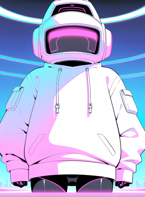 robot, spacesuit, city