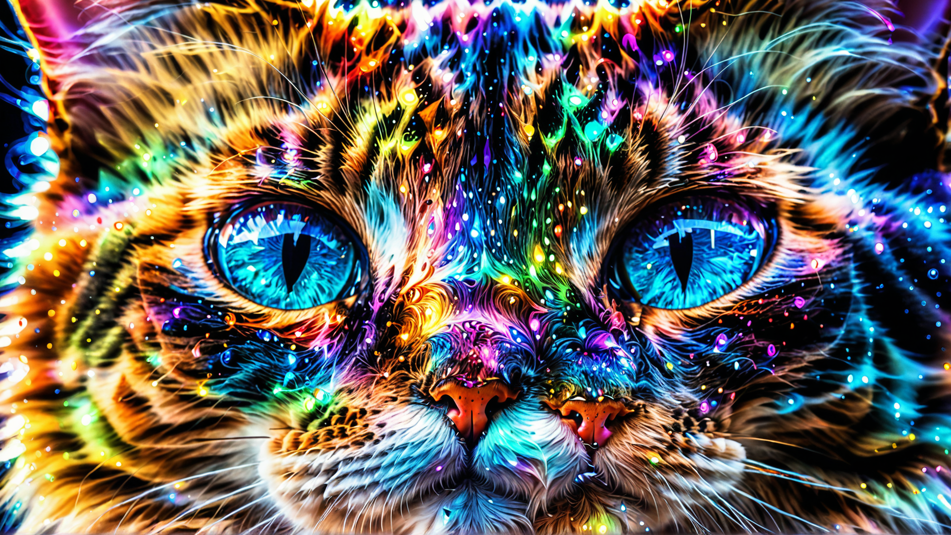 AI generated wallpaper featuring cat