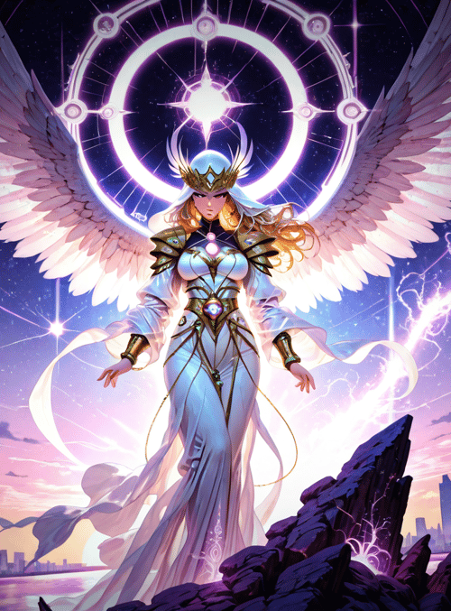 angel, divine, city