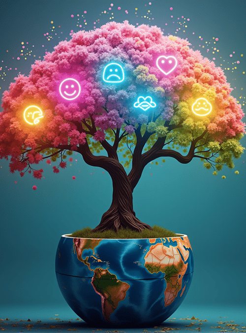 tree, earth, emoji