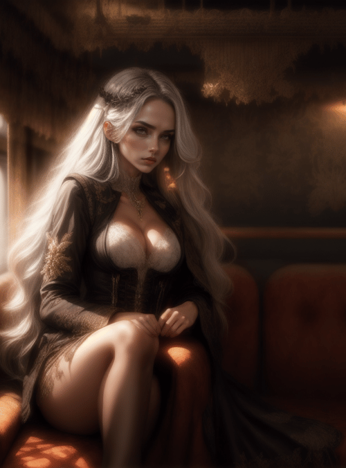 woman, train, sunset