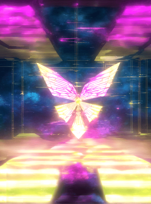 butterfly, digital, glow