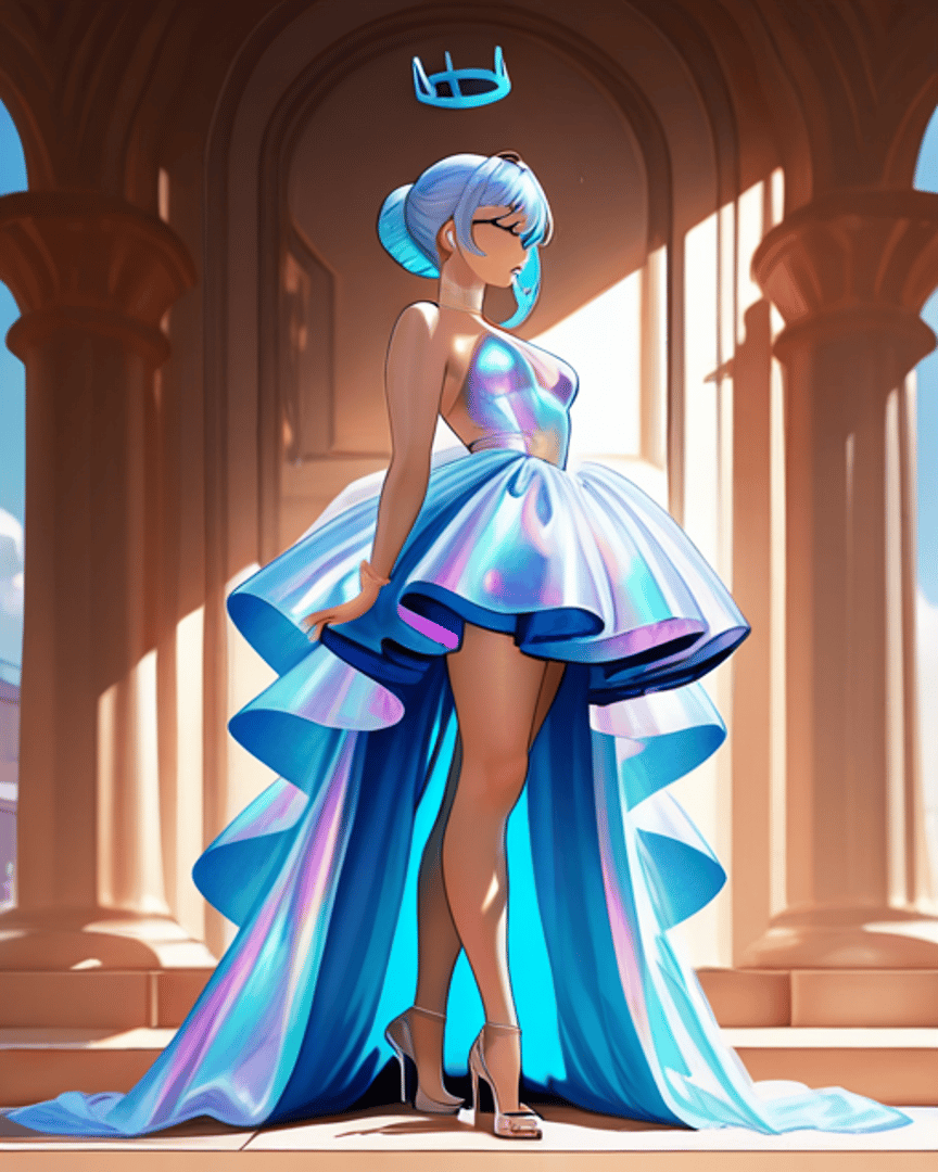 AI generated wallpaper featuring woman, princess, gown