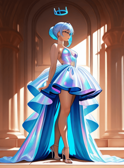 woman, princess, gown