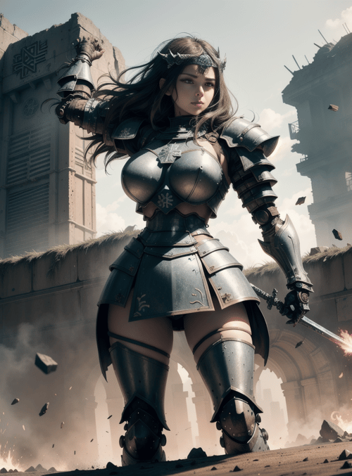 warrior, armor, sword