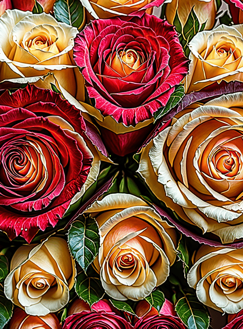 roses, flowers, bouquet