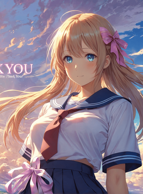 girl, school uniform, bow