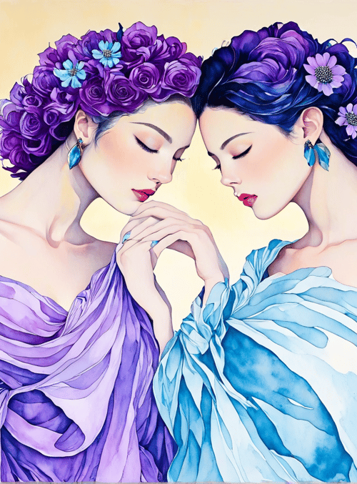 woman, woman, flowers, dress